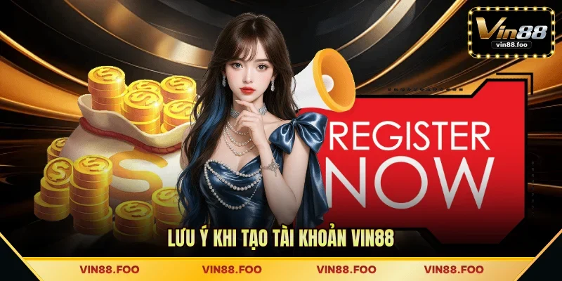 Lưu ý khi tạo tài khoản VIN88